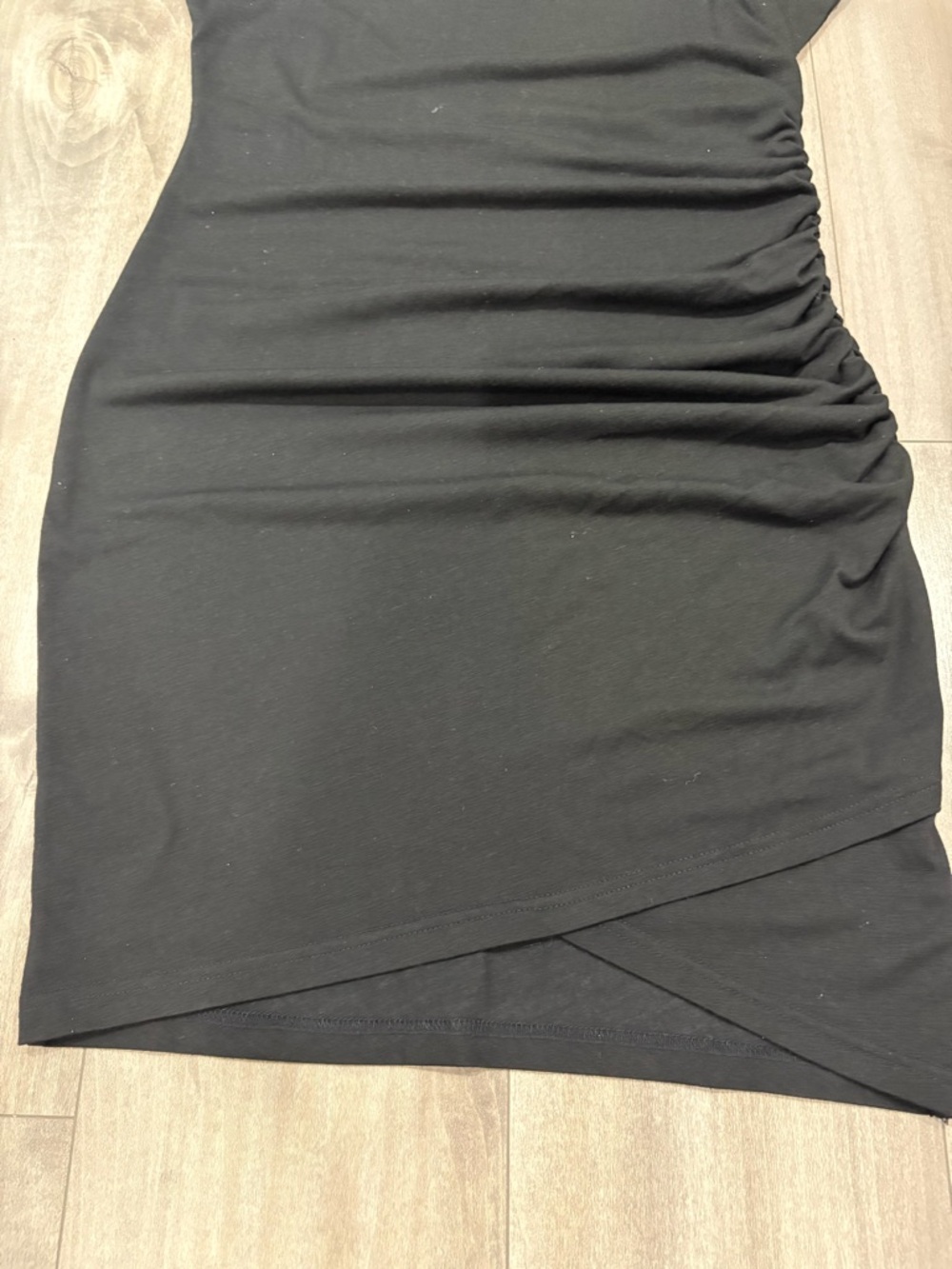 SHEIN Black Asymmetrical Ruched Women's Skirt Size L